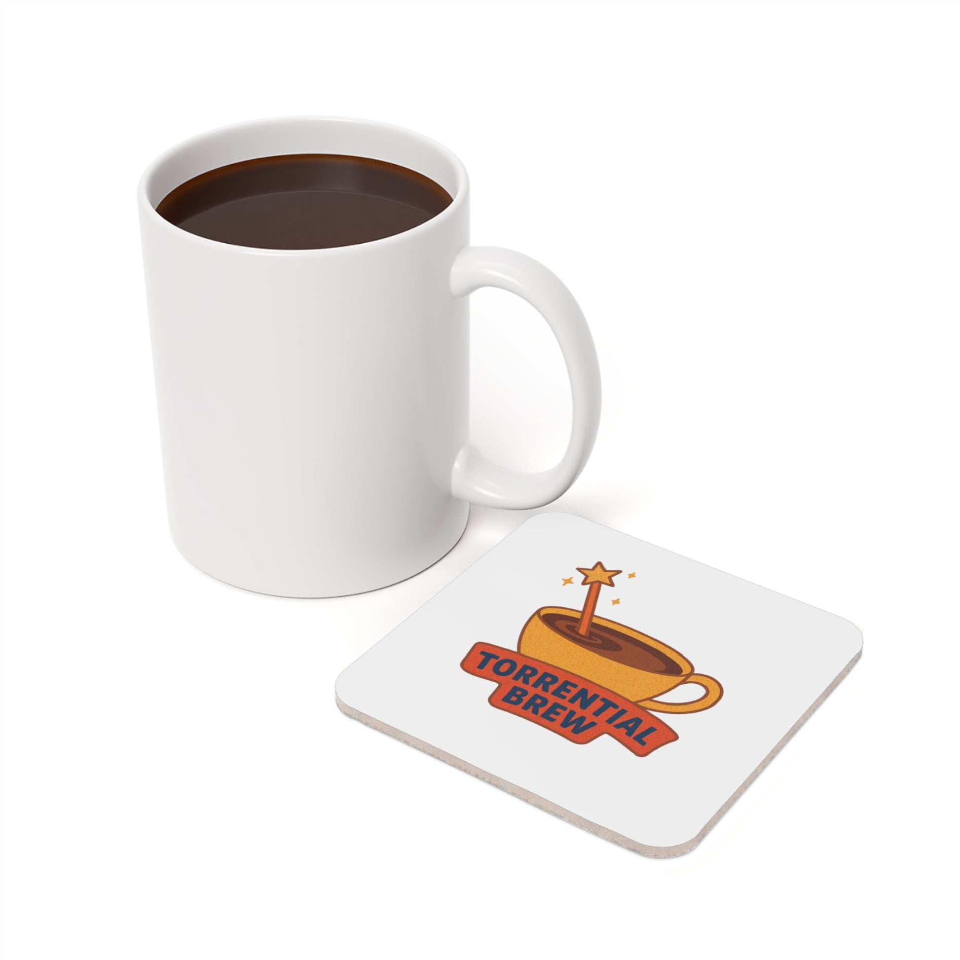 Torrential Brew Original Logo Cork Coaster (Available in Square or Round)