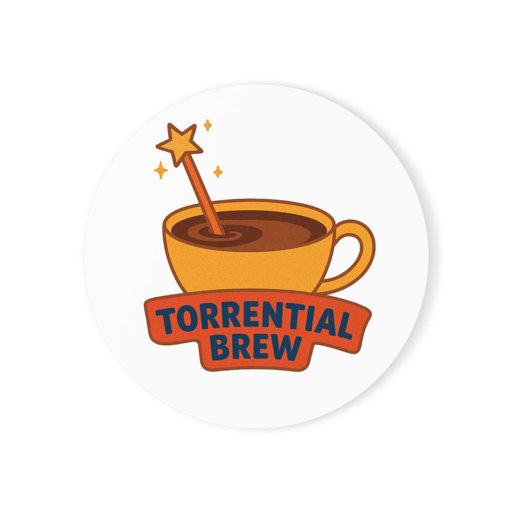 Torrential Brew Original Logo Cork Coaster (Available in Square or Round)