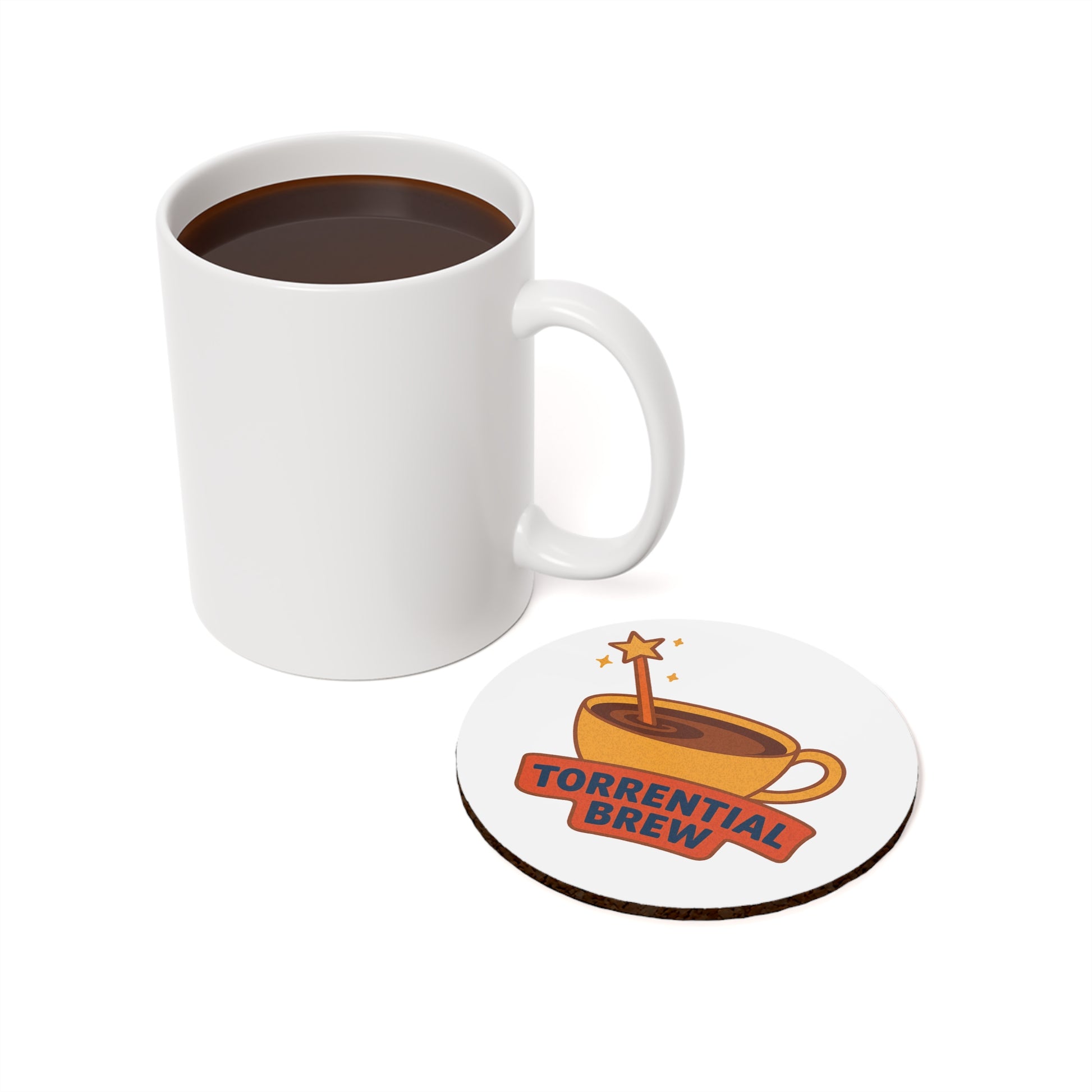 Torrential Brew Original Logo Cork Coaster (Available in Square or Round)