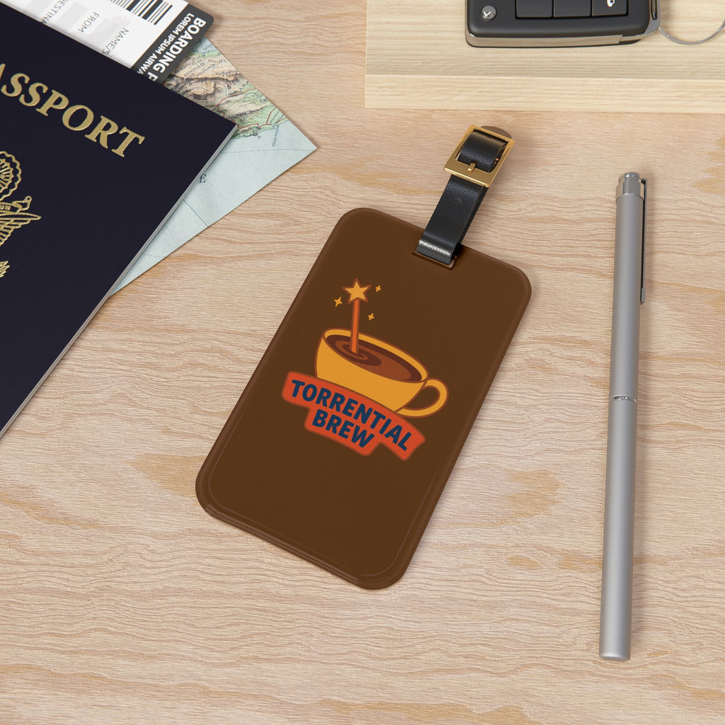 Torrential Brew Original Logo Coffee-Inspired Luggage Tag